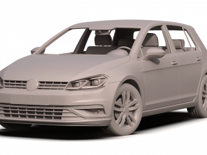volkswagen golf 2017 3D Model
