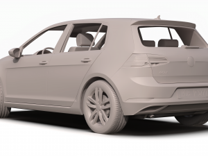 volkswagen golf 2017 3D Model