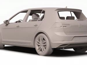 volkswagen golf 2017 3D Model