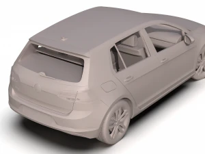 volkswagen golf 2017 3D Model