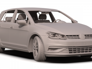 volkswagen golf 2017 3D Model