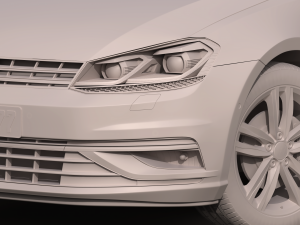 volkswagen golf 2017 3D Model