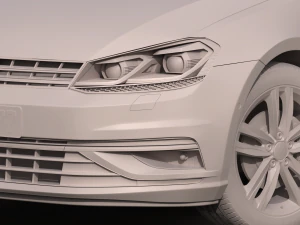 volkswagen golf 2017 3D Model