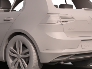 volkswagen golf 2017 3D Model