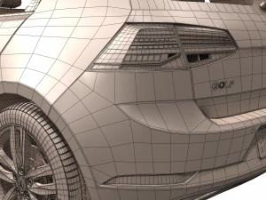 volkswagen golf 2017 3D Model