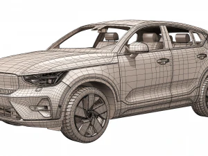 volvo c40 recharge 2022 3D Model