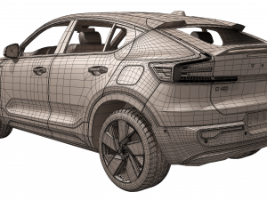 volvo c40 recharge 2022 3D Model