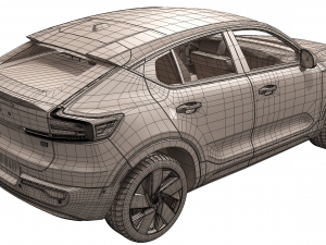 volvo c40 recharge 2022 3D Model