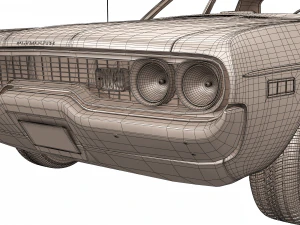 plymouth satellite custom 1971 3D Model
