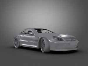 mercedes benz sl65 amg black series 3D Model