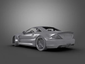 mercedes benz sl65 amg black series 3D Model