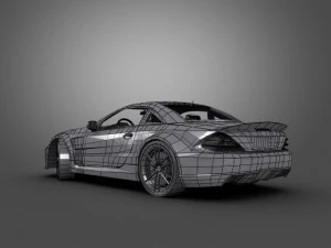 mercedes benz sl65 amg black series 3D Model