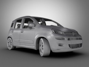 fiat panda 2013 3D Model