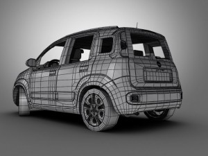 fiat panda 2013 3D Model