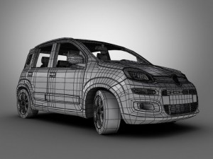 fiat panda 2013 3D Model