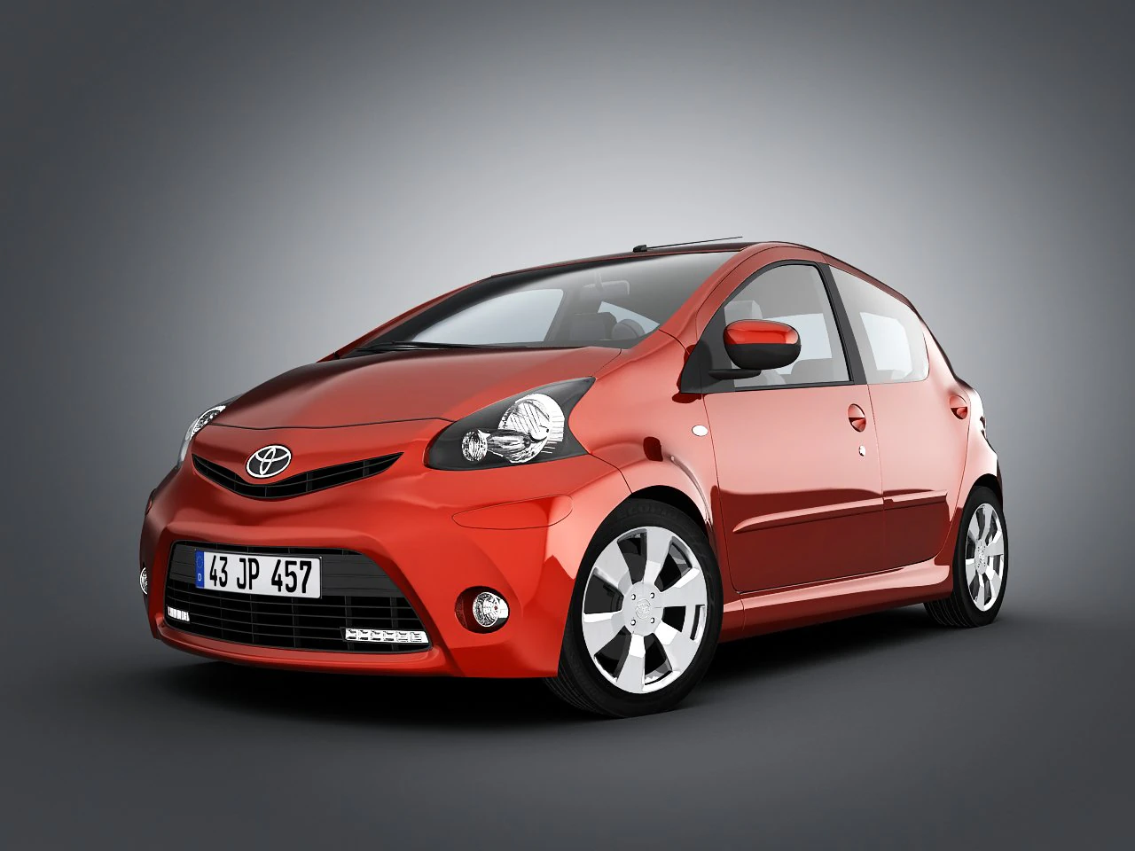 toyota aygo 2013 3D Model .c4d .max .obj .3ds .fbx .stl .blend 