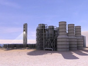 planta de energía solar Modelo 3D