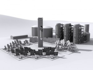 solar power plant Model 3D