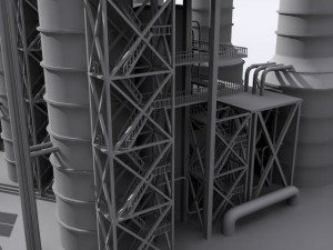 solar power plant Model 3D