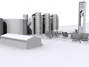 solar power plant Model 3D