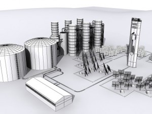 solar power plant Model 3D