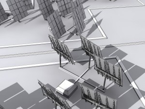solar power plant Model 3D