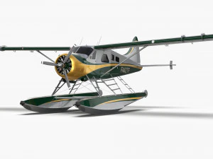 Castor De Havilland Canad&aacute; DHC-2 Modelo 3D