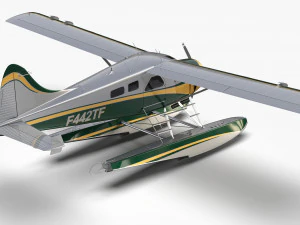 Castor De Havilland Canad&aacute; DHC-2 Modelo 3D