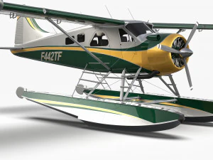 Castor De Havilland Canad&aacute; DHC-2 Modelo 3D