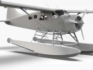 Castor De Havilland Canad&aacute; DHC-2 Modelo 3D