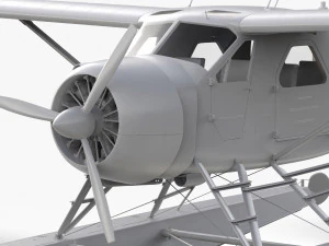 Castor De Havilland Canad&aacute; DHC-2 Modelo 3D