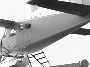 Castor De Havilland Canad&aacute; DHC-2 Modelo 3D