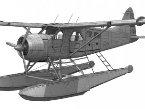 Castor De Havilland Canad&aacute; DHC-2 Modelo 3D