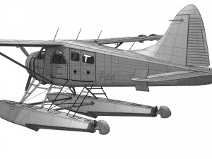 Castor De Havilland Canad&aacute; DHC-2 Modelo 3D