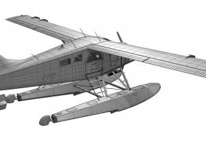 Castor De Havilland Canad&aacute; DHC-2 Modelo 3D