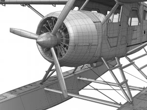Castor De Havilland Canad&aacute; DHC-2 Modelo 3D