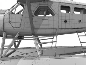 Castor De Havilland Canad&aacute; DHC-2 Modelo 3D