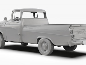 Dodge D100 Sweptside 1958 3D Model