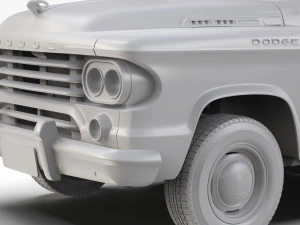 Dodge D100 Sweptside 1958 3D Model