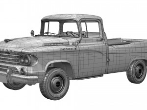 Dodge D100 Sweptside 1958 3D Model