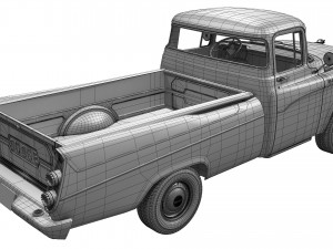 Dodge D100 Sweptside 1958 3D Model
