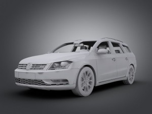 volkswagen passat alltrack 2013 3D Model