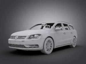 volkswagen passat alltrack 2013 3D Model