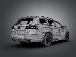 volkswagen passat alltrack 2013 3D Model