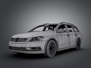 volkswagen passat alltrack 2013 3D Model