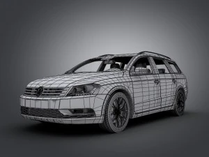 volkswagen passat alltrack 2013 3D Model