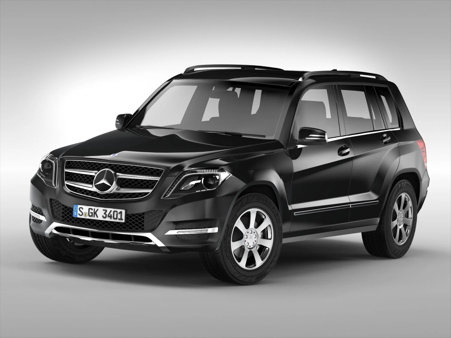 mercedes benz glk class 2012 - 2015 3D Model .c4d .max .obj .3ds .fbx .stl .blend 
