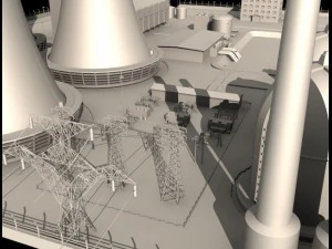 nuclear powerplant 3D Model