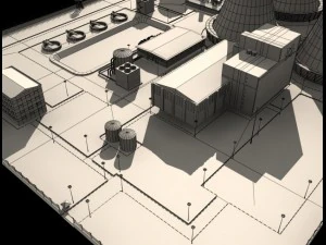 nuclear powerplant 3D Model