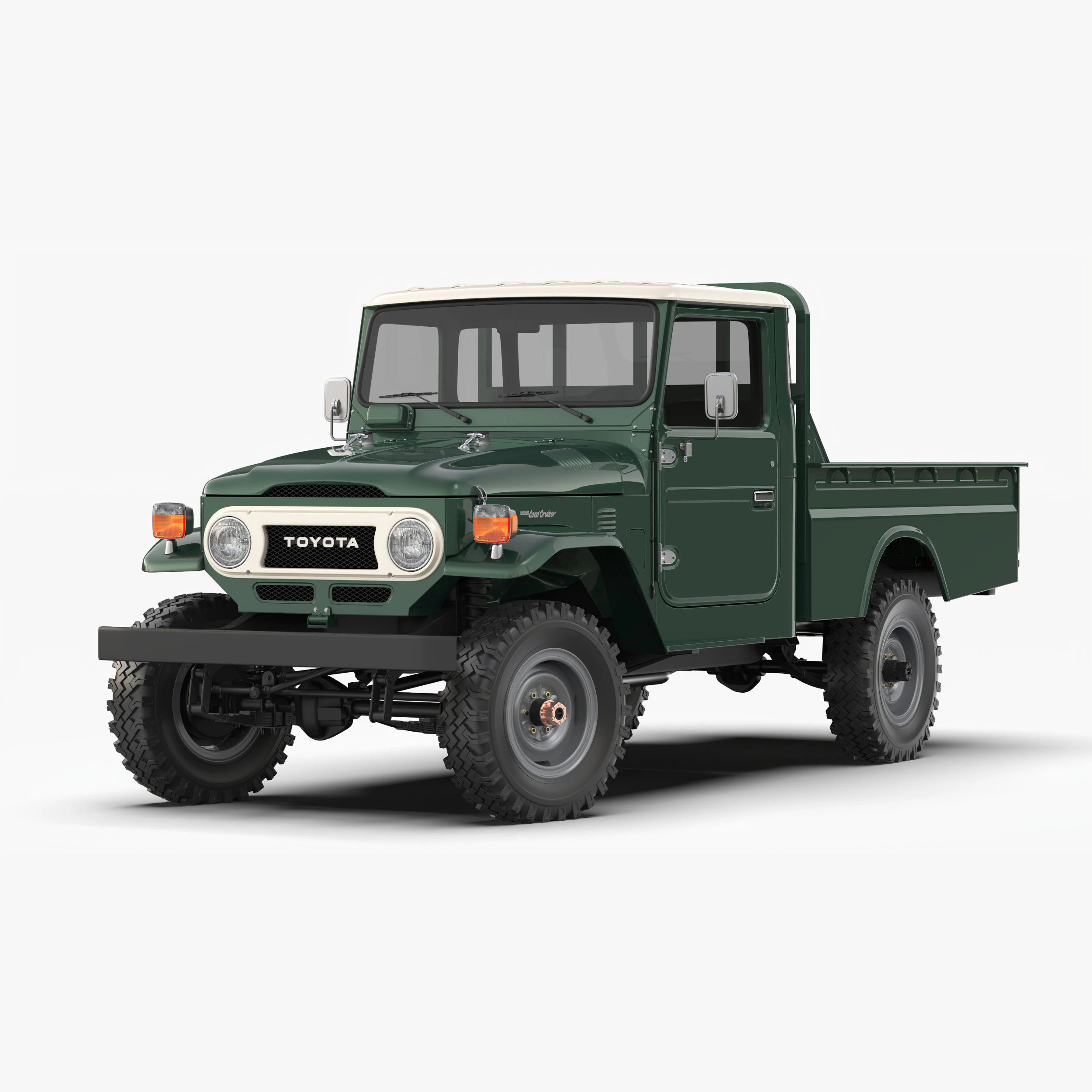 Toyota Land Cruiser FJ45 Pickup 1978 3D Model .c4d .max .obj .3ds .fbx .stl .blend
